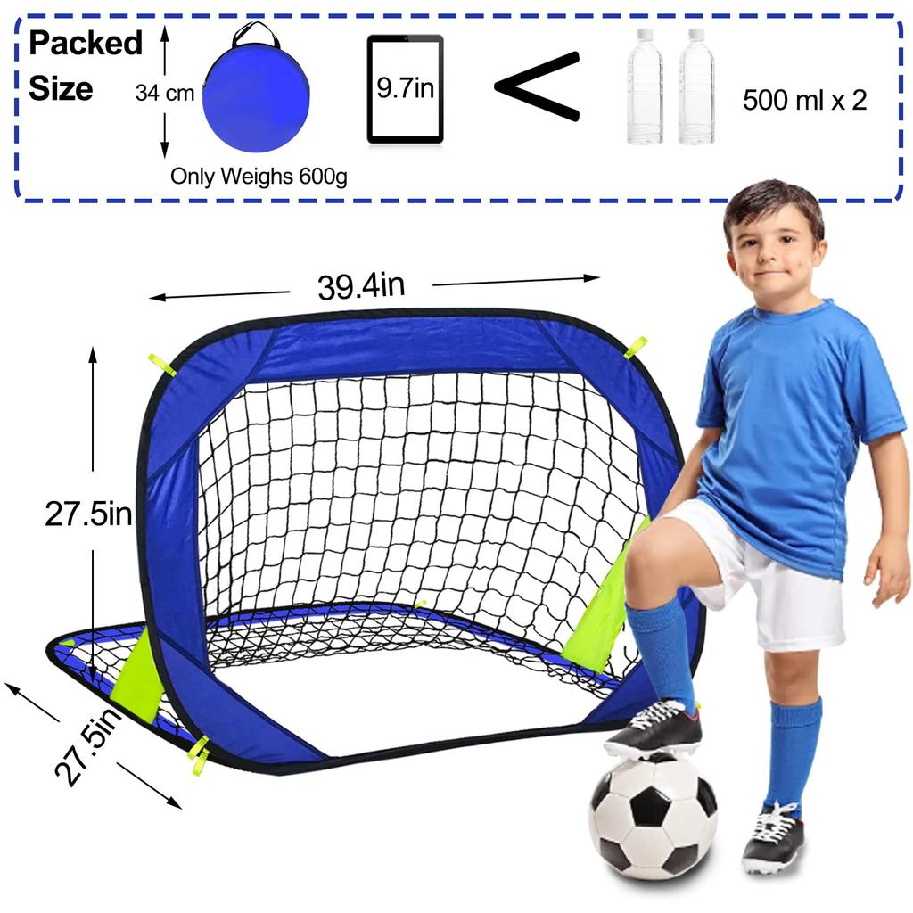 Pop Up Soccer Goals Nets for Backyard Beach Soccer Training Net Mini Portable Foldable Lightweight Indoor Outdoor Football Goal
