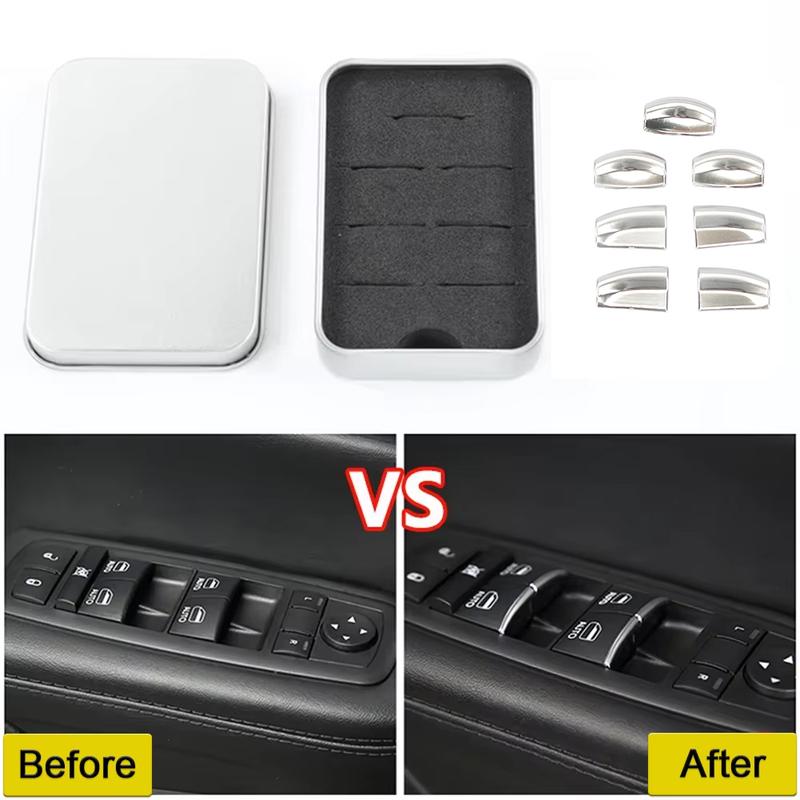 Car Door Window Control Button Cover Trim For Jeep Grand Cherokee For Jeep Cherokee 2011-2025 Interior Decoration Accessories