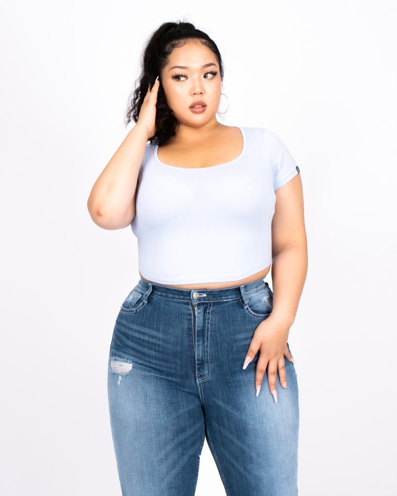 Kulsiseu Cs C-Basic Crop Top-013 (Blue)