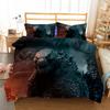 Juego de Ropa de Cama con Estampado de Dibujos Animados de la Película Godzilla Vs King Kong Impresión 2D Funda Nórdica Cama Individual Doble Queen King Ropa de Cama Ropa de Cama