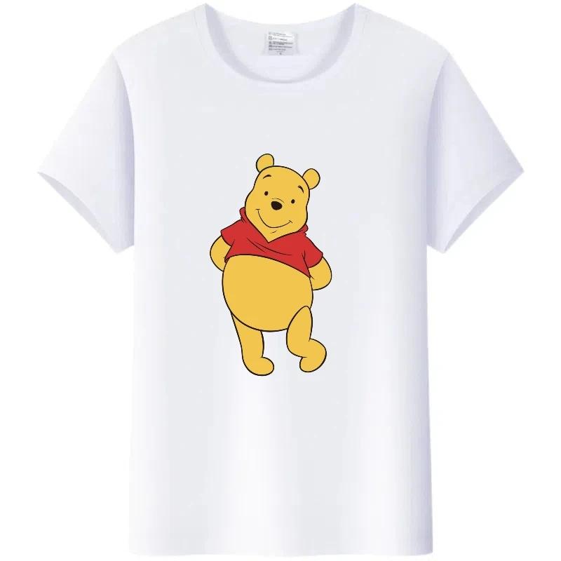 Cute Summer Blouses White Tees Harajuku Tshirt Gothic Clothes Tops Cartoon Pooh Tigger Graphic T-shirt Unisex