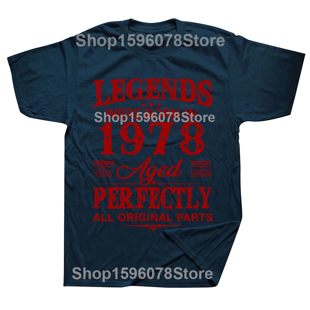 Novelty Vintage 1978 Funny 47 Years Old 47th Tee Tops Round Neck Short-Sleeve Fashion Tshirt Clothing Casual Basic T-shirts