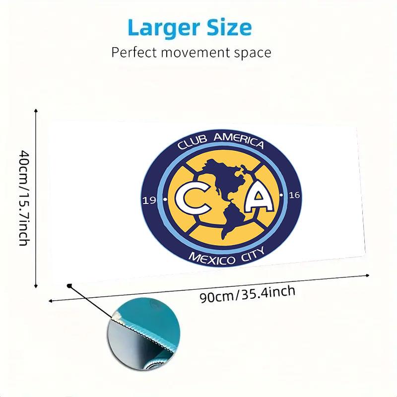 Club America Mouse Pad, Large Gaming Desk Mat, Non-slip XXL Mousepad for Laptop & Tablet, Mini PC Playmat with Stitched Edges