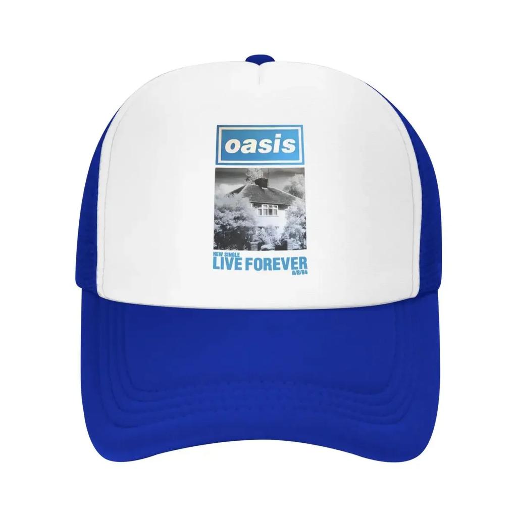 O-Oasis American Heavy Metal Trucker Cap Men Women Hip-Hop Dad Hat Sun Hats Fishing Hat Breathable Mesh Baseball Cap Summer