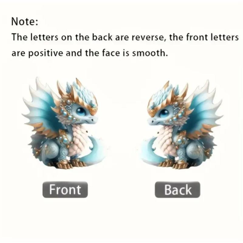 Nowy Akrylowy Płaski 2D Smok KIRIN Akrylowa Ozdoba Wisząca Prezent Noworoczny Ozdoba na Choinkę KTY