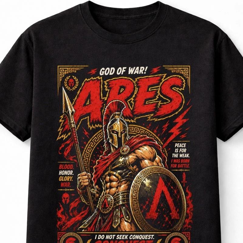 Ares Greek God of War Spartan Mythology Unisex TShirt S