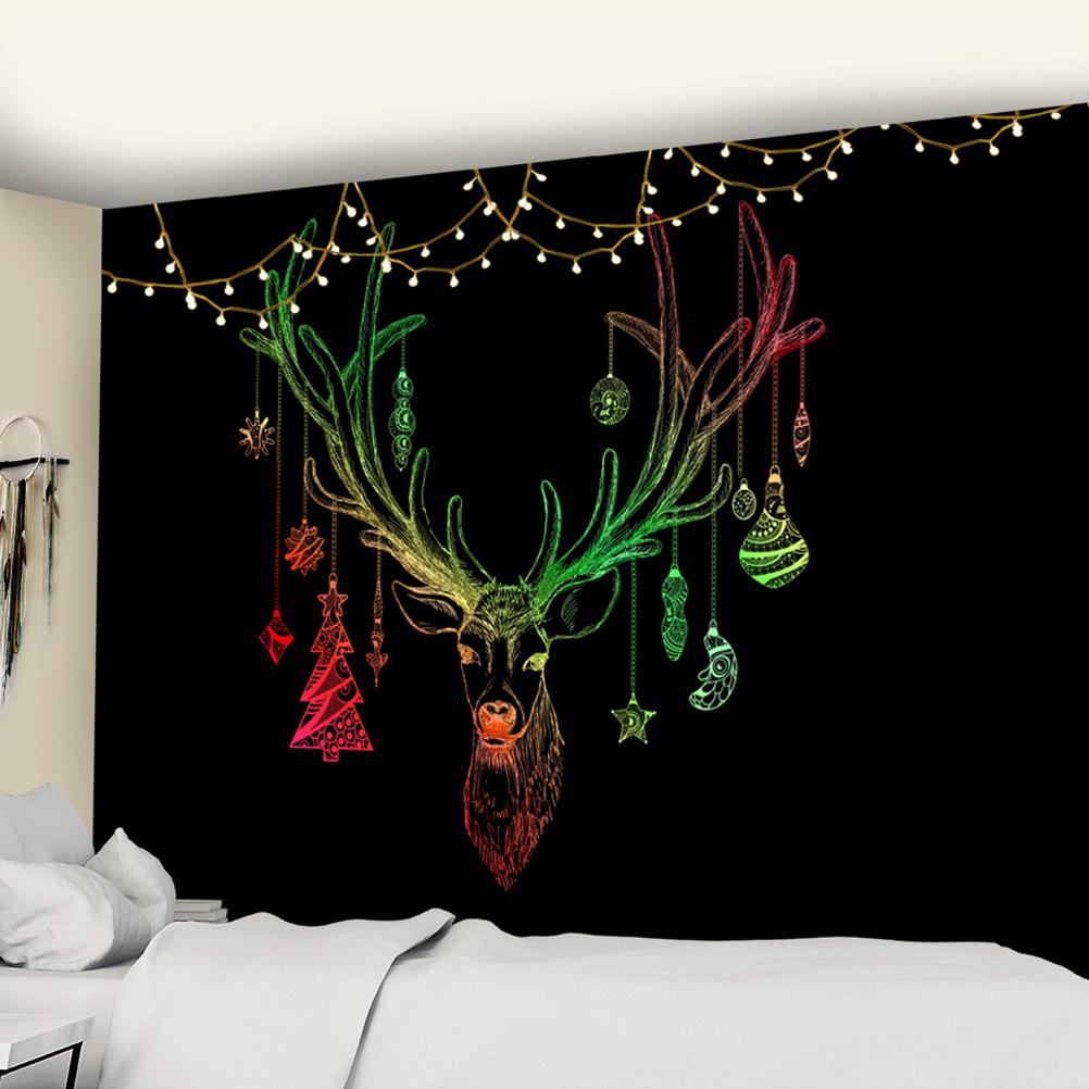 Boże narodzenie śnieg gobelin ze zwierzętami wiszący na ścianie Hippie Tapiz karta tarota czary dormitorium salon wystrój domu