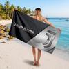 Asciugamano da Spiaggia Personalizzato Juventus FC, Stampa Testo Nome Personalizzato, Asciugamano Morbido Asciugatura Rapida con Logo Calcio, Regalo per le Vacanze