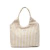 Canvas bag large capacity tote bag women's 2025 new summer niche stripes simple fashion portable shoulder bag