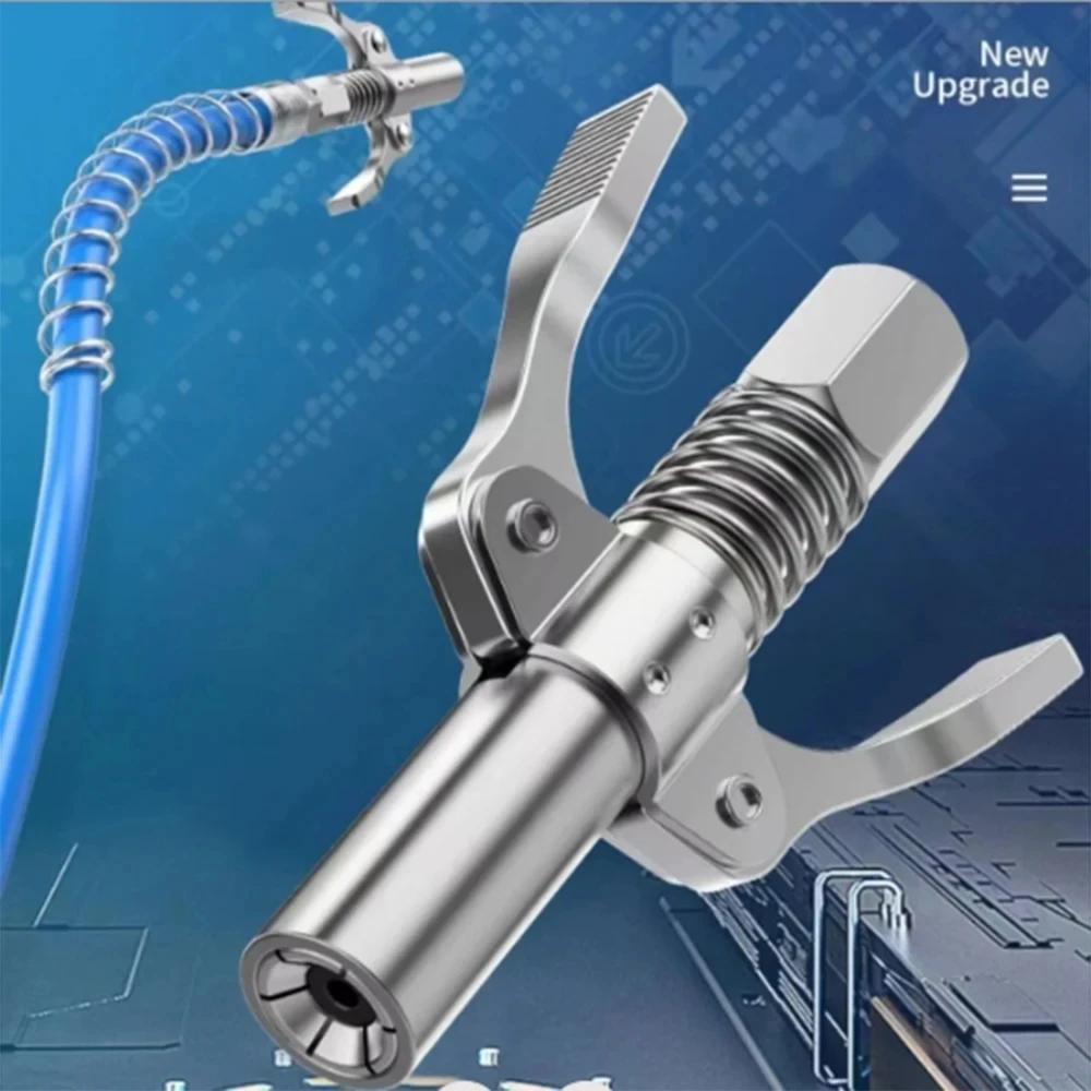 10000PSI NPTI/8 Quick Release Car Grease Gun Coupler Oil Pump Syringe Lubricant Tip Nozzle for Repair Automotive Maintenance Too