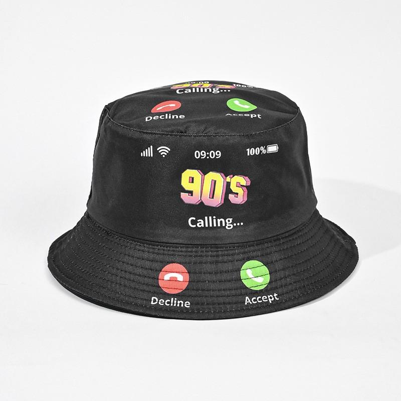 

Retro versatile bucket hat autumn hat women s double-sided wearable basin hat large brim bucket hat men average size