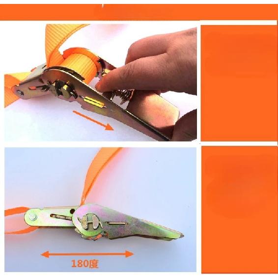 6m Cargo Strap Ratchet Tensioner Freight Car Fixed Tightener Tighten Rope For Luggage Goods Transportation Outdoor Camping