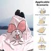 1 pezzo Coperta Plaid Maialino Personaggio Cartone Animato Carino per Arredamento Casa, Copridivano, Viaggio