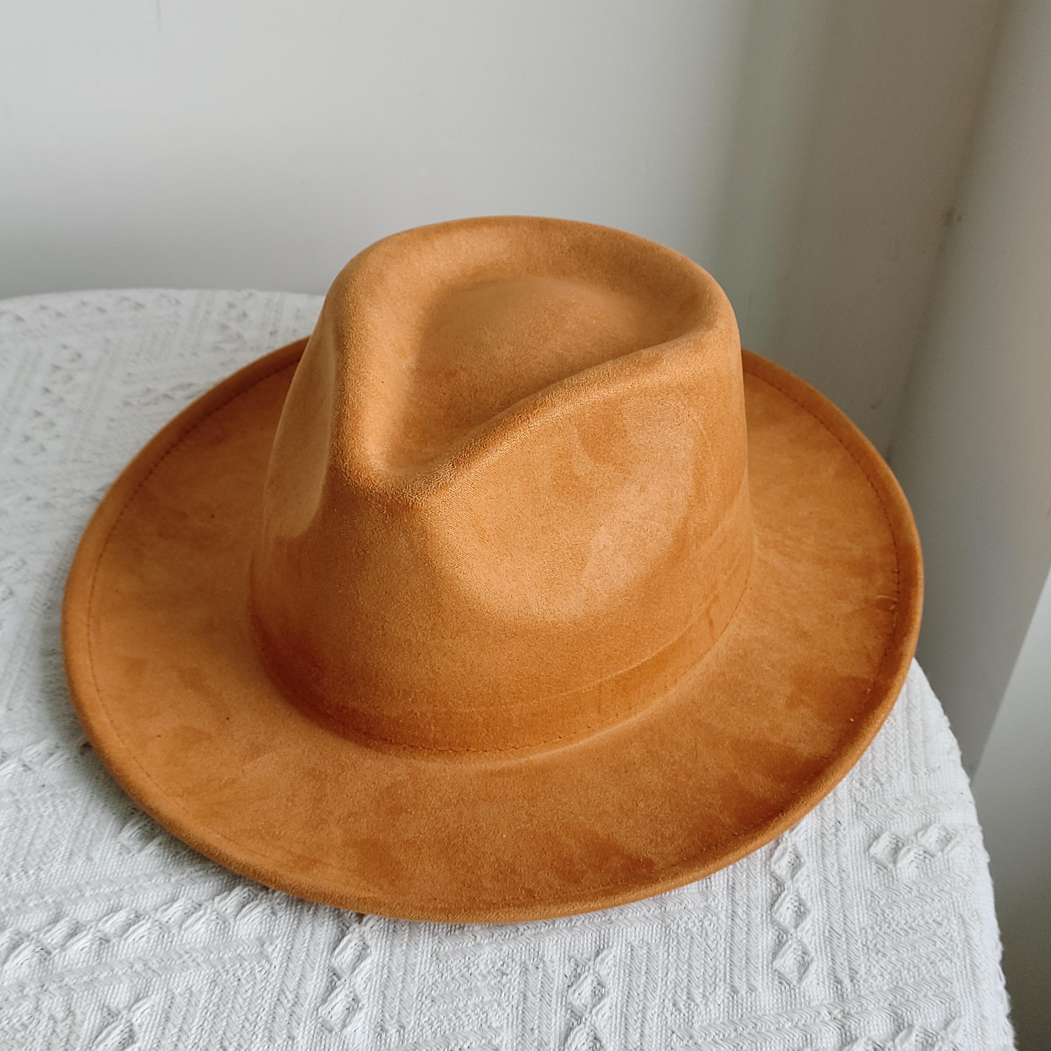 

Gentleman Suede Fedora Hat Men and Women Jazz Hat Versatile Wide Brim Cowboy Hat Travel Fashion DIY Hat sombrero hombre 2025 58-60CM