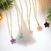 Beautiful Women's Cherry Blossom Pendant Necklace; Elegant Choker for Girls; Ideal for Parties, Weddings, and Gifts