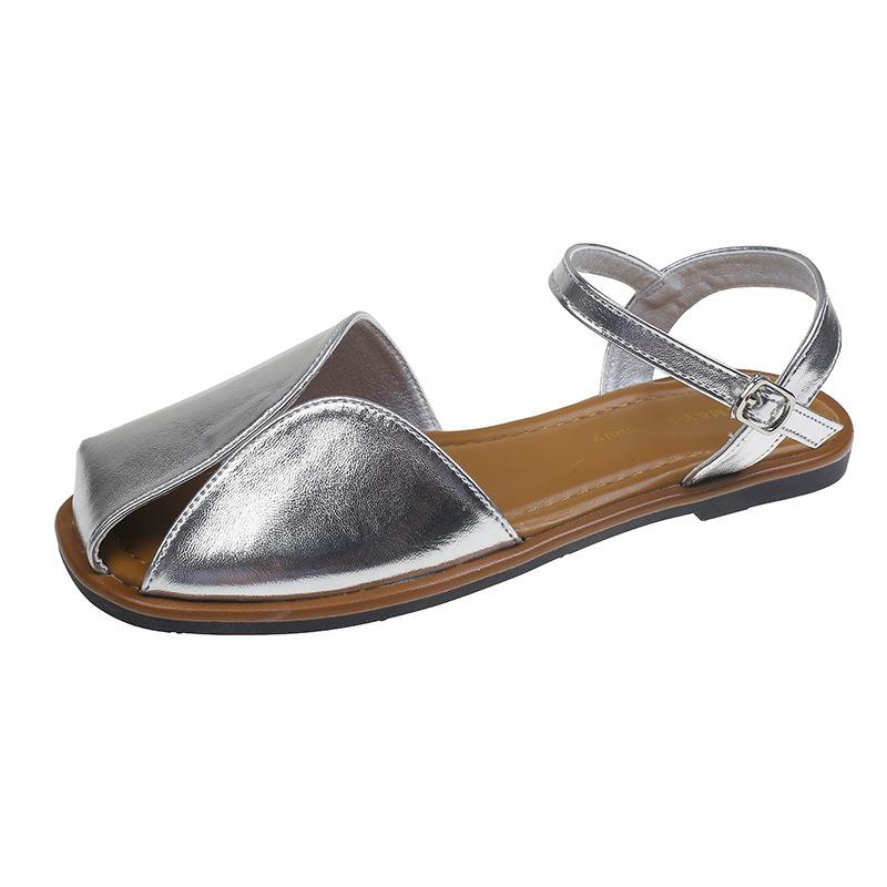 

Baotou sandals woman 2025 new summer Korean version Mori retro fairy style casual soft sole Roman sandals woman 35