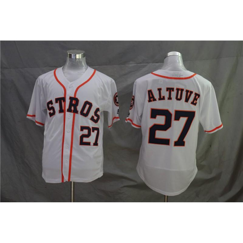 Unisex Baseball Jersey Houston Astros Fan Style Embroidered Sport Top Cotton Blend Lightweight