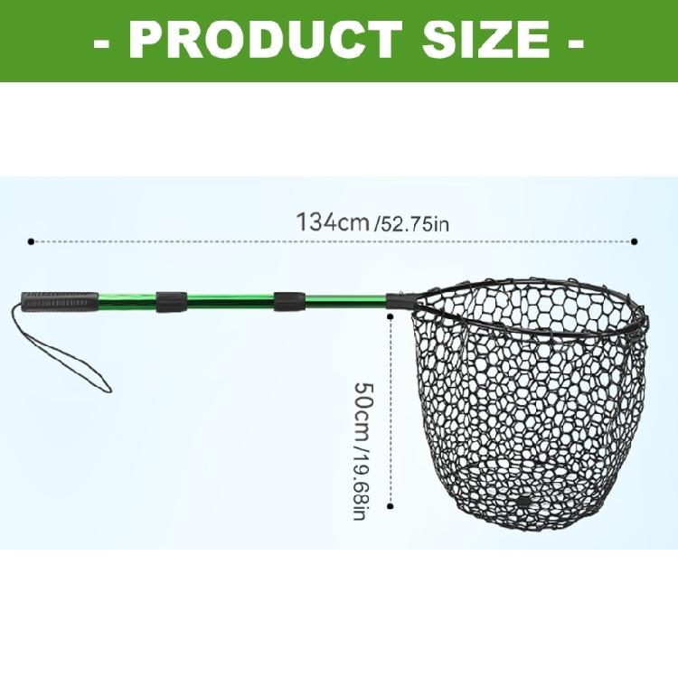 Anti Tangles Silicones Meshes Fishing Net Light Weight Aluminum Alloys Retractable Handle For Outdoor Lover