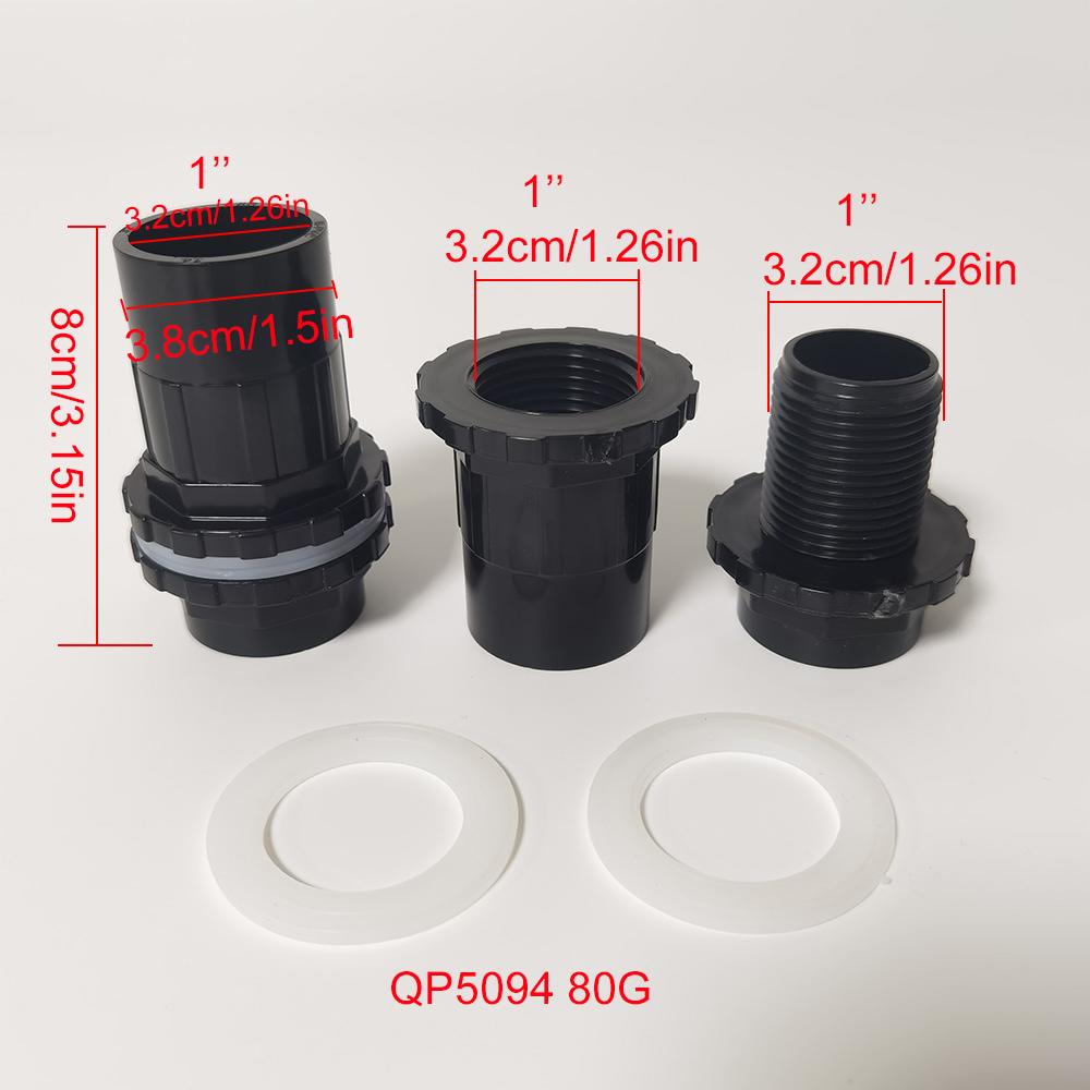 20~32mm Black Aquarium Connector PVC Waterproof Pipe Butt Fish Tank Straight Fitting Joint Fish Tank Tool Accessories IBC S60