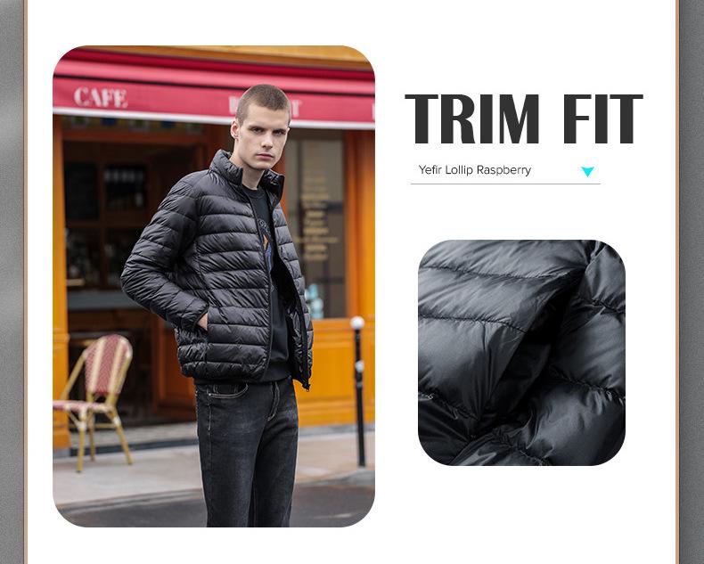 Men's Short Lightweight Down Jacket - 2024 Winter Trend, Casual Plus Size, White Duck Down, Fashionable and Warm