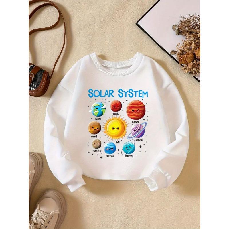 Kids Sweatshirt Crew Neck Sweatshirt Spring And Autumn Creative Letter Pattern Fashion Casual Sweatshirt Suitable for Daily Party Vacation Gifts