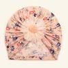 New Baby Flower Headscarf Hat, Children's Soft and Comfortable Creative Printed Tire Hat, Thin Baby Hat