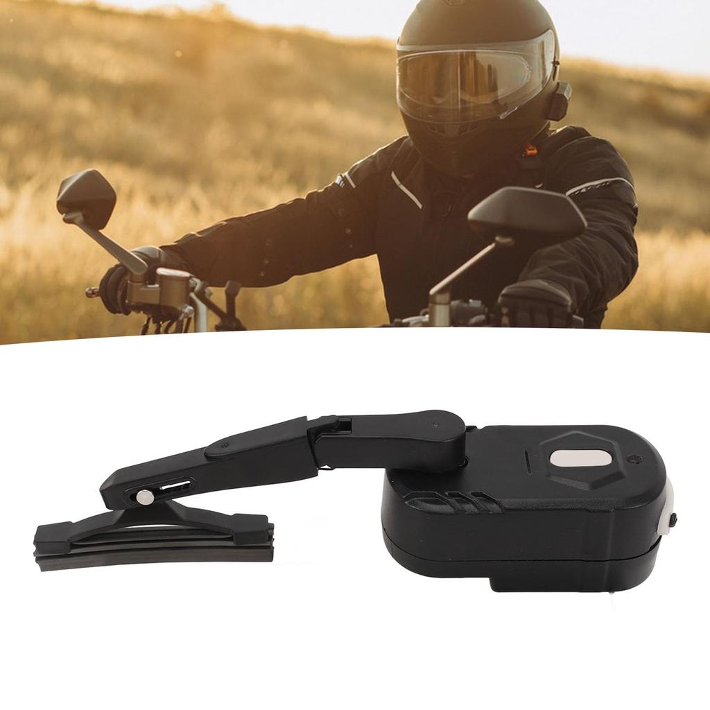 Rechargeable Motorcycle Helmet Windshield Wiper for Most Extension for Motorcycle and Electric Car Helmets Wiper, Helmets, 2-Speed Switch, Bracket,