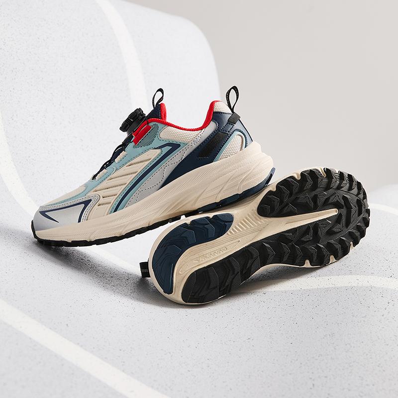 Anta Kids Exploration Synthetic Leather Fabric Comfortable Non-Slip Wear-Resistant Low-Top Running Shoes Kids Running Shoes A12435528-1