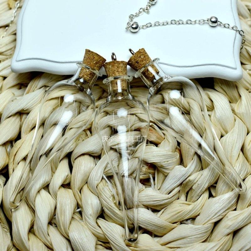Collana con Bottiglia Magica Vintage Fai da Te Tappo Sughero Pozione Goccia d'Acqua Portafortuna Amuleto Catena per Maglione Gioielli alla Moda Regalo per Ragazze