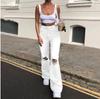 Baggy Ripped Jeans for Teen Girls Women High Waisted Wide Leg Straight Denim Streetwear Fashion Hole Pant