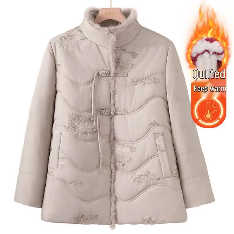 

YUZHAOLIN Women s Chinese Style Winter Cotton Coat 3XL
