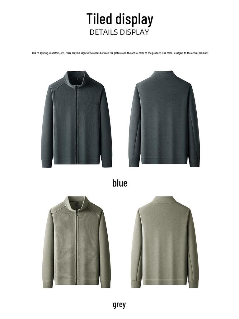 Herrjacka i antistatisk manchesterfleece med ståkrage