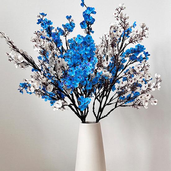 Konstgjorda Plomblomsgrenar 19,6" Falska Långstammade Vinterblomma för Bröllop Hemmakontor Sovrum Fest Bordscentrum