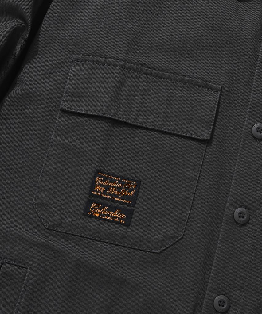 COLUMBIA UNIVERSITY Sl-Label Two Pocket Cotton Shirts Charcoal