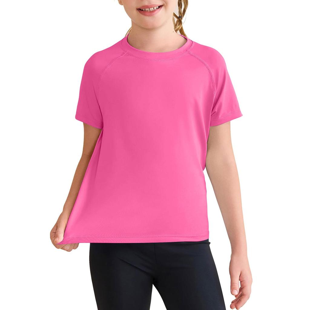 Kids' Quick-Dry Tee - Solid Color Sport T-Shirt
