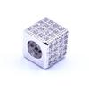 10 Pcs/ Lot Micro Inlaid Zircon Square Shape Beads Charm DIY Jewelry Making Bracelet Necklace Components Accessories Wholesale