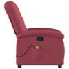 Vidaxl Reclining Massage Chair, Wine Red, Fabric Upholstered