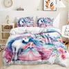 Cartoon Unicorn Bedding Set Kid Girls Duvet Cover Queen King Double Duvet Cover Pillowcase 2/3 Gift Soft Bedroom Decoration