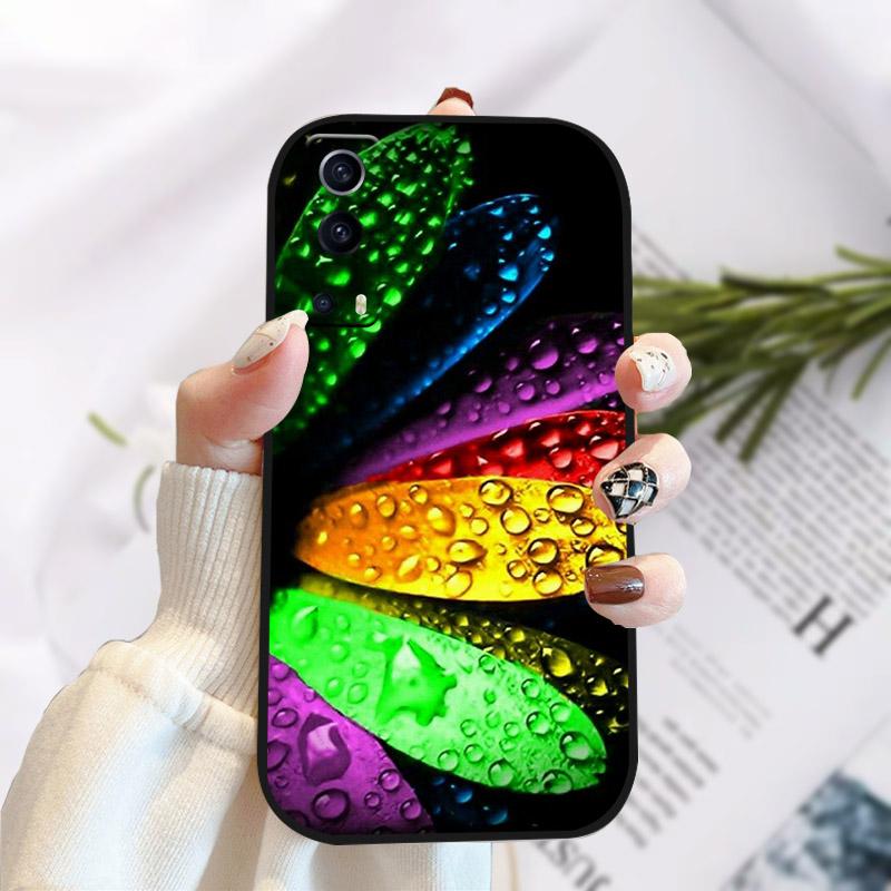 For Vivo Y72 Y52 5G Case Cover Stylish Painted Silicone Soft TPU Phone Protective Shell For Vivo Y 72 52 5G Shockproof Bumper