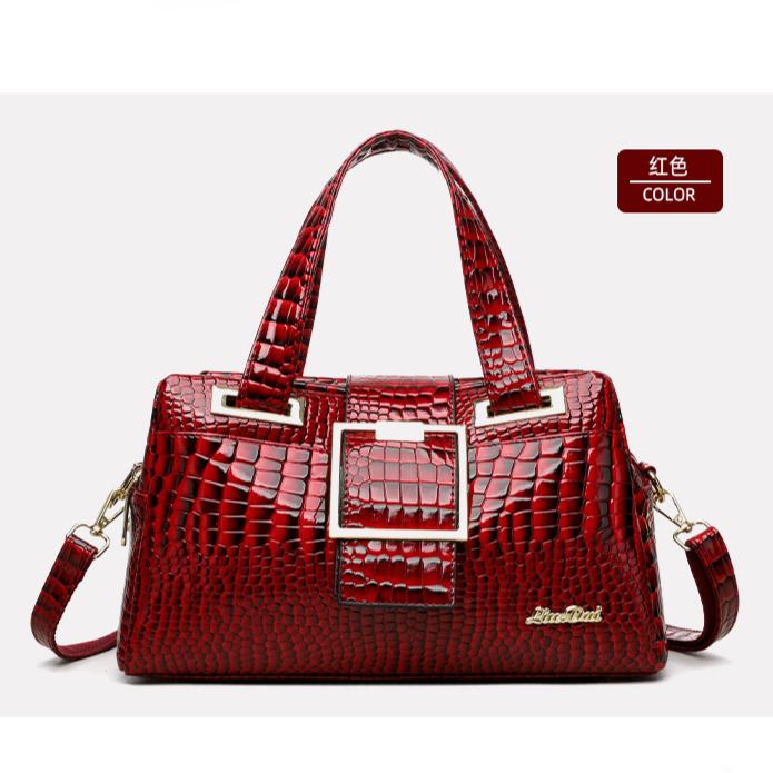 PU Luxury Crocodile Patterned Handbag Creative Design Women's Crossbody Bag Valentine's Day Women's Bag
