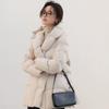 The New Giant Canopy Is Very Soft and Warm! Simple City! Hooded Medium and Long Down Jacket Winter