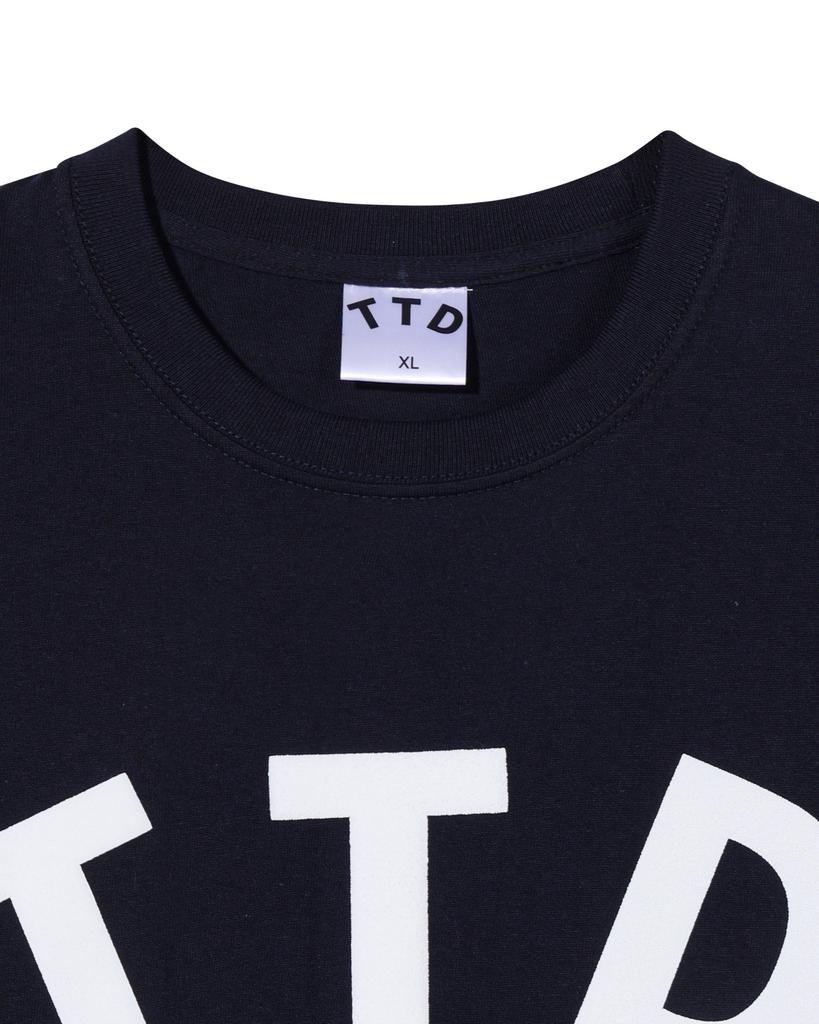 Titidi Big Curved Logo T-Shirt Navy