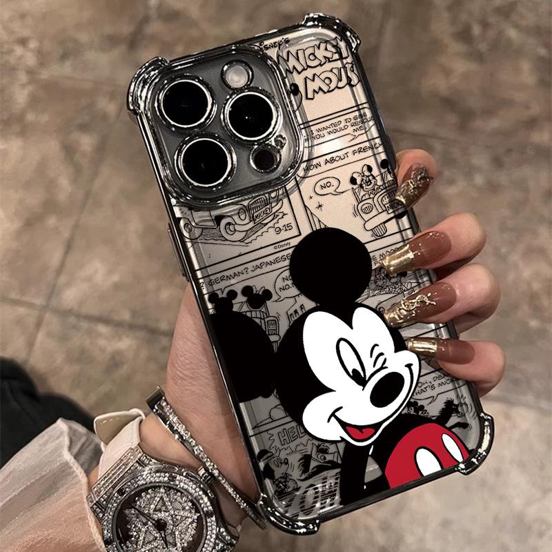 

Lovely M-Mickey Minnies Plating Phone Case For Google Pixel 10 9 8 7 9a 8a 7a Pro XL 5G Anti Fall Airbag Pixel 10 Pro