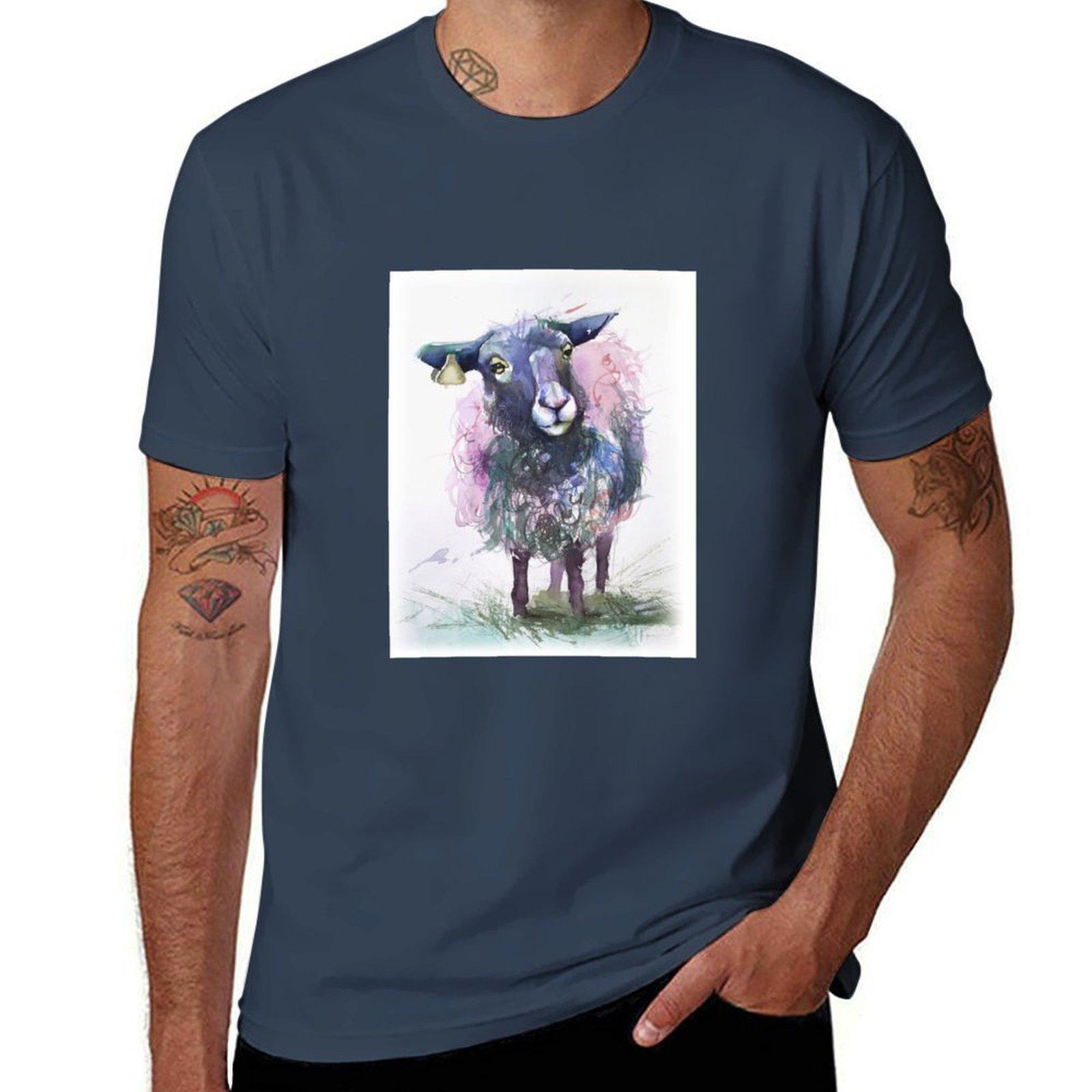 Watercolor sheep TShirt Utility Casual Work TShirt S