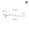 Supermarket Clothing Store Stainless Steel Card Square Tube Hook Dormitory Home Balcony Clothes Hook Beaded Shelf Hook