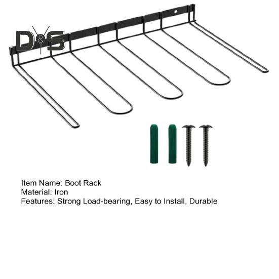 Wandmontierter Stiefelständer Schuhtrockner Stark belastbar Nicht leicht verformbar Robuster Metall-Stiefelorganizer