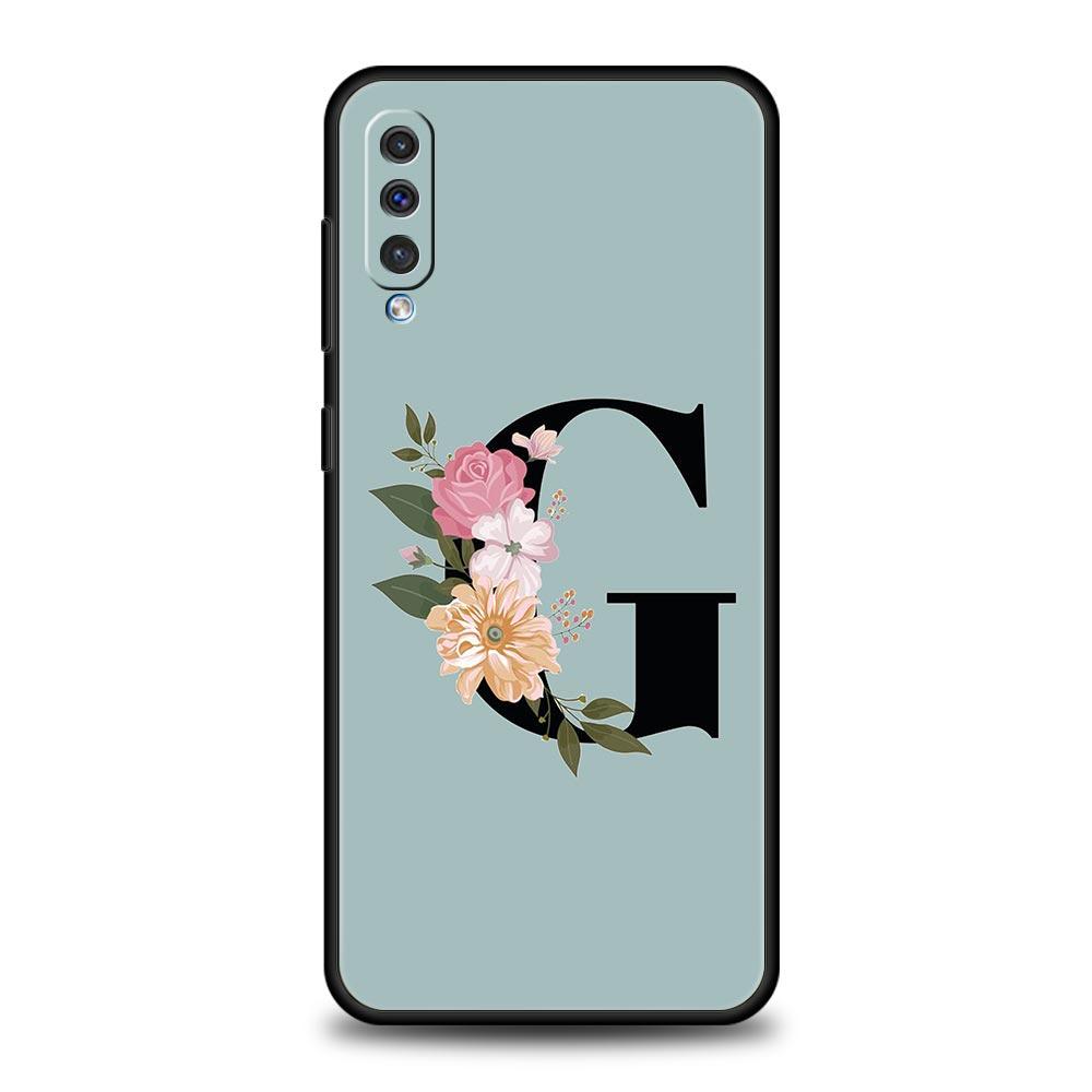 Flower Letters S Phone Case For Samsung A24 A12 A14 A32 A50 A70 A20E A20S A10S A22 A30 A40 A34 A54 A42 A52 5G A02S A04s Cover