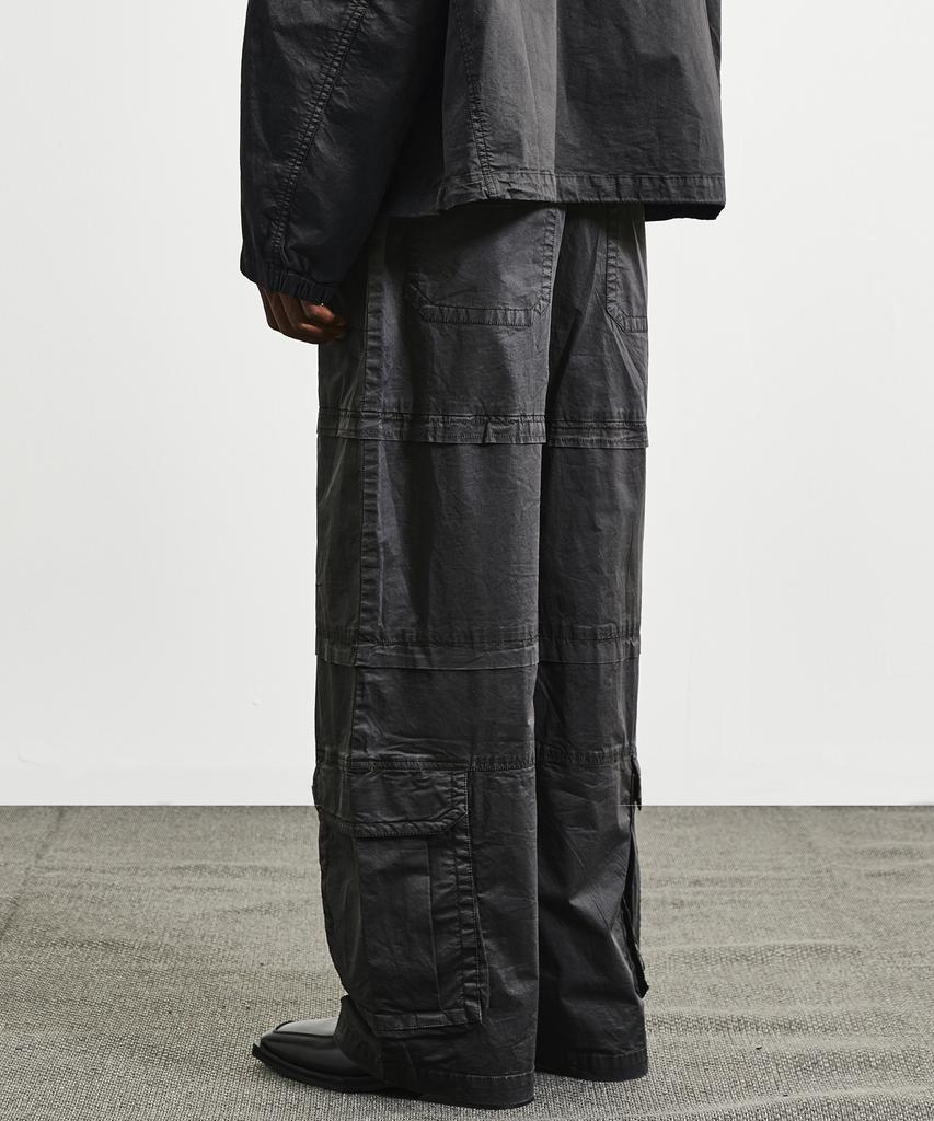 LMOOD Dipin Garment Washed Cargo Pants Charcoal Grey