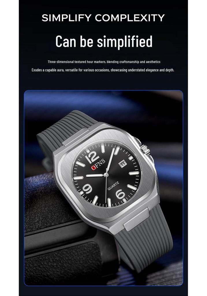 Ofns Men's Waterproof Business Watch, Bestseller, Square/Round Dial, Classic Single Calendar