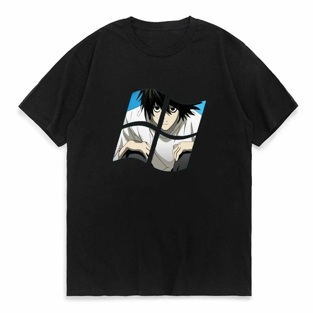 Men Kawaii Cartoon Summer Tops Misa Amane Graphic Tees Japanese Anime T-shirt Death Note T Shirt Harajuku Unisex Pop Y2k Tshirt